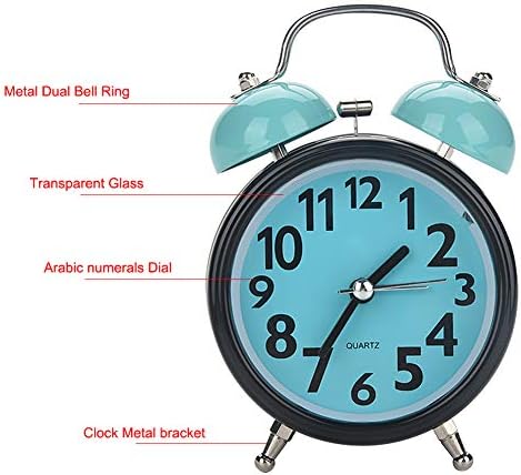 AUNMAS Double Alarm Clock Ultra Quiet Night Light