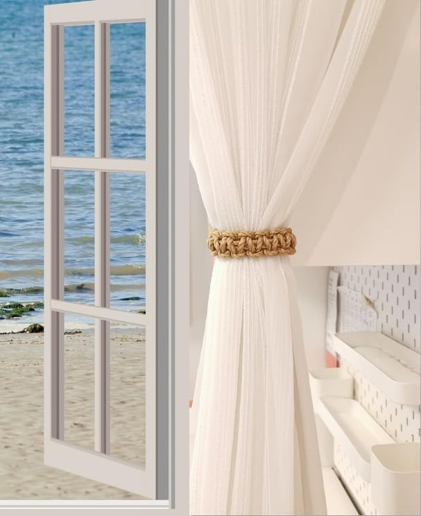 Elkpruu Braided Curtain Tiebacks Set of 4