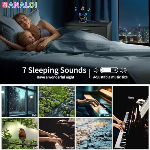 Kids Alarm Clock with Night Light and Sleep Training Rabbit