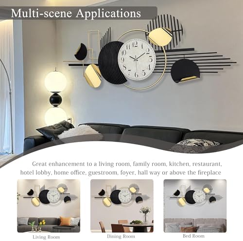 HAVFIFK Modern Geometry Wall Clock 591 X 228