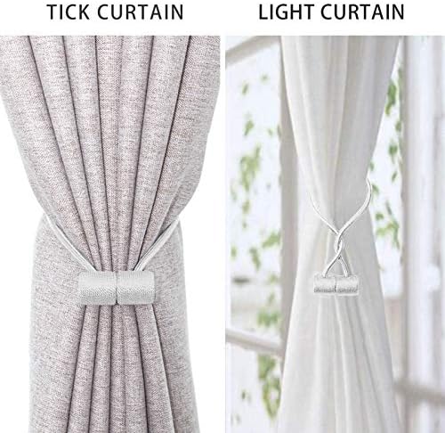 XDerlin Magnetic Curtain Holdbacks White Holdback Clips