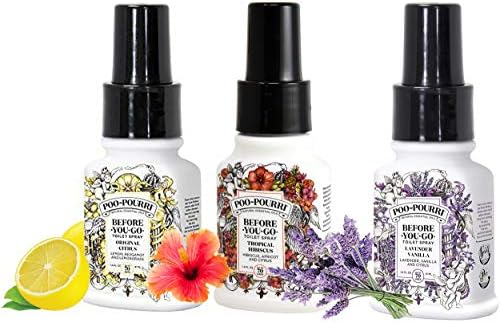 Poo-Pourri Original Citrus Lavender Vanilla Tropical Hibiscus 14 Oz Set