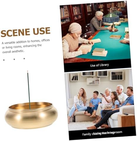 VINTORKY Elegant Brass Ashtray and Incense Holder