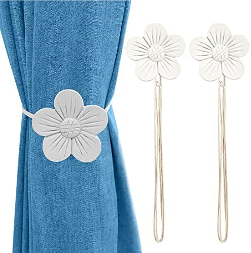 Vintage Magnetic Curtain Tieback - White