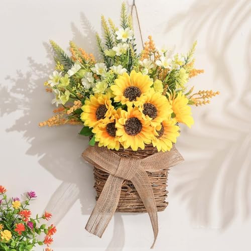 Dolicer Sunflower Wreath 157 Inch Hanging Decor