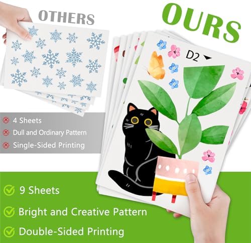 Mfault 115 PCS Spring Summer Black Cat Window Stickers