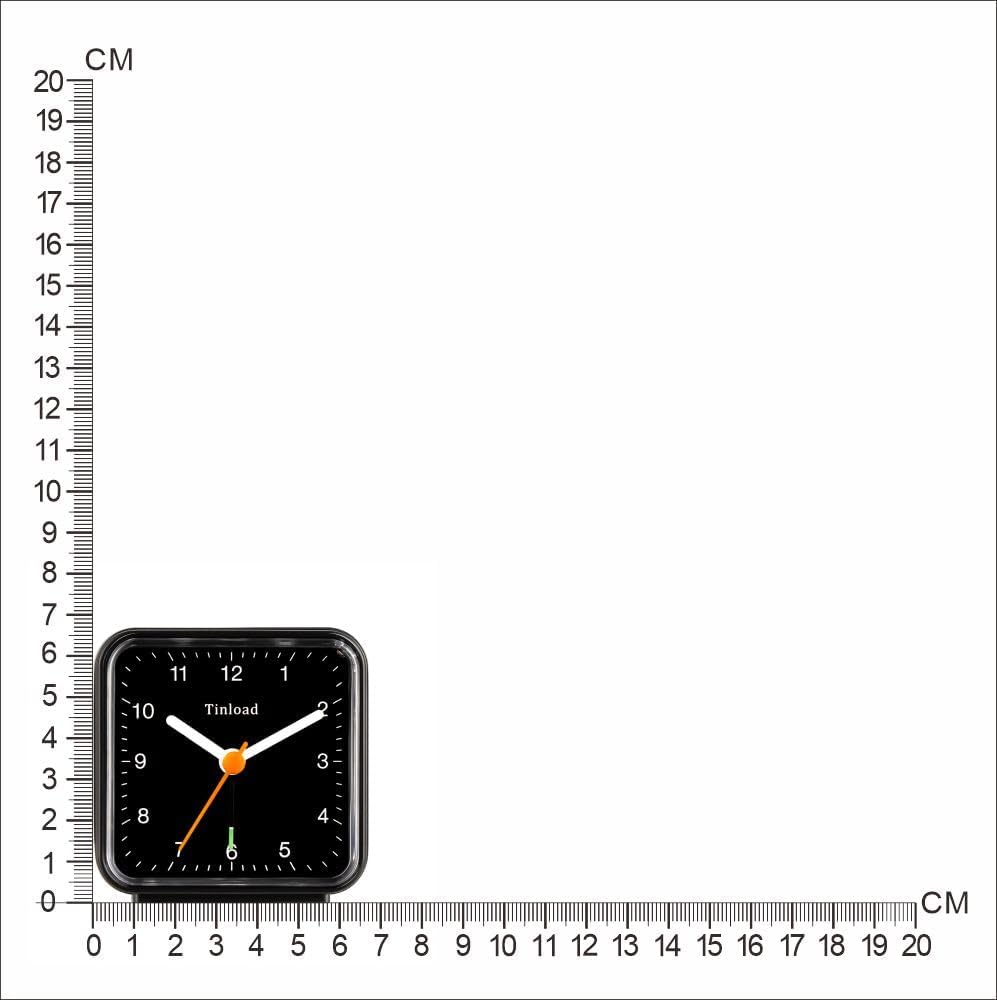 Classic Analogue Travel Alarm Clock with Snooze and Light