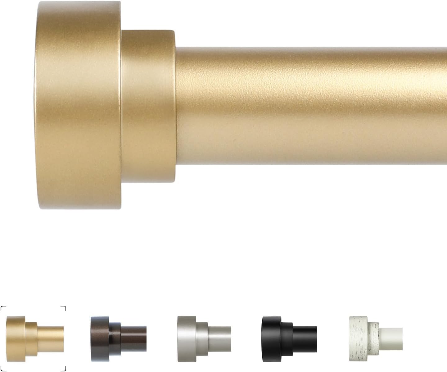 HEI DEAR Gold Curtain Rods 72-144 Inch