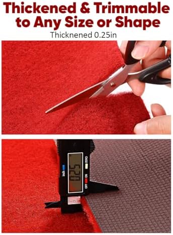 Socomf 3x10 ft Bright Red Carpet Runner for Party