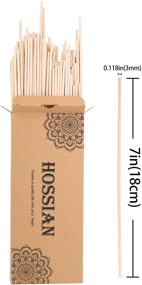 HOSSIAN 100PCS Reed Diffuser Sticks - Natural Rattan