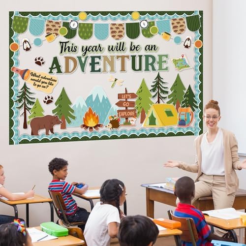 Funrous Camping Bulletin Board Set for Classroom Decorations