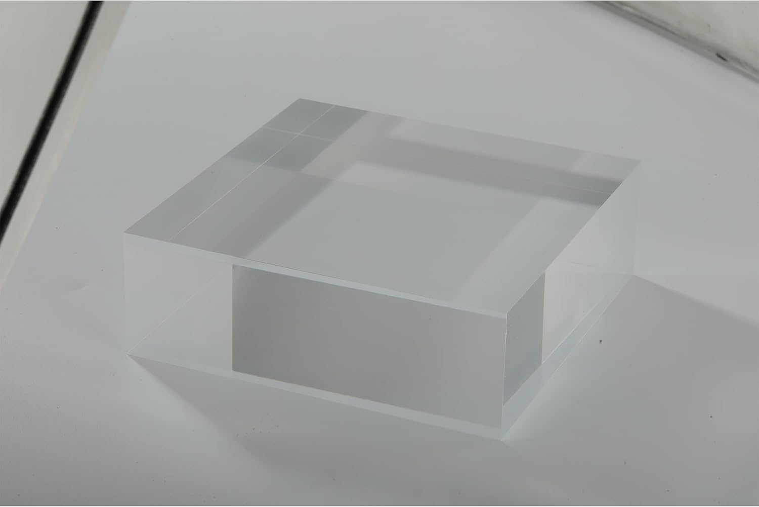 CiaoHER Clear Acrylic Cube Display Stand 2in Thick