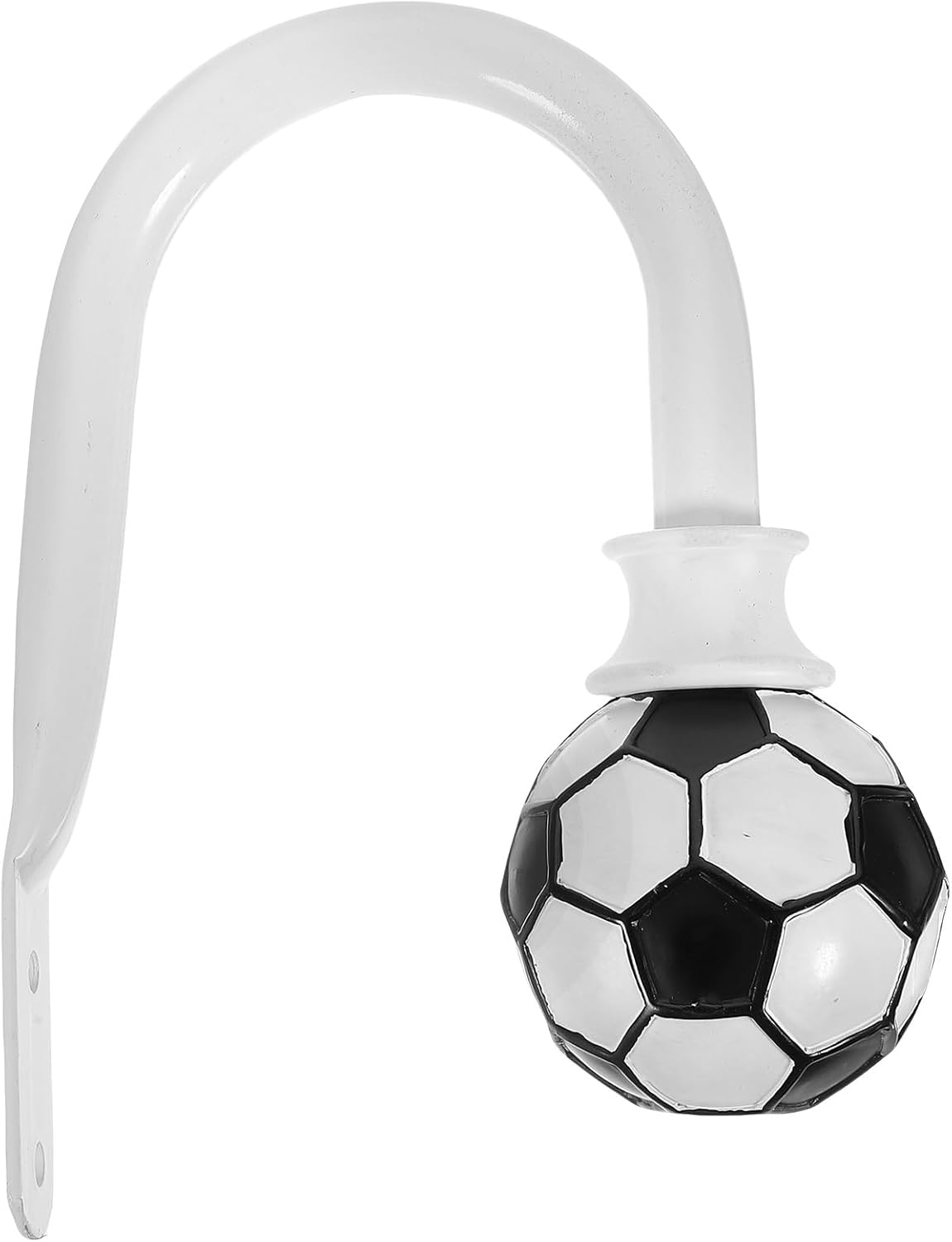 White Metal Curtain Tieback Holder for Window Holdbacks