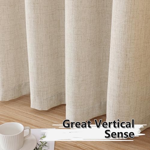 Tollpiz Linen Valance 54 x 16 Inch Semi Sheer Curtain Drape