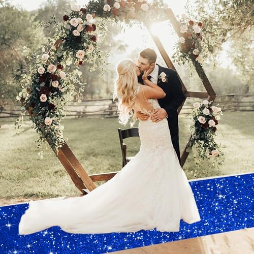 Royal Blue Sequins Aisle Runner 2FTx15FT Carpet for Wedding Parties