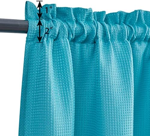 Valea Home Water Repellent Valance 60x16 Inches Turquoise 1 Panel