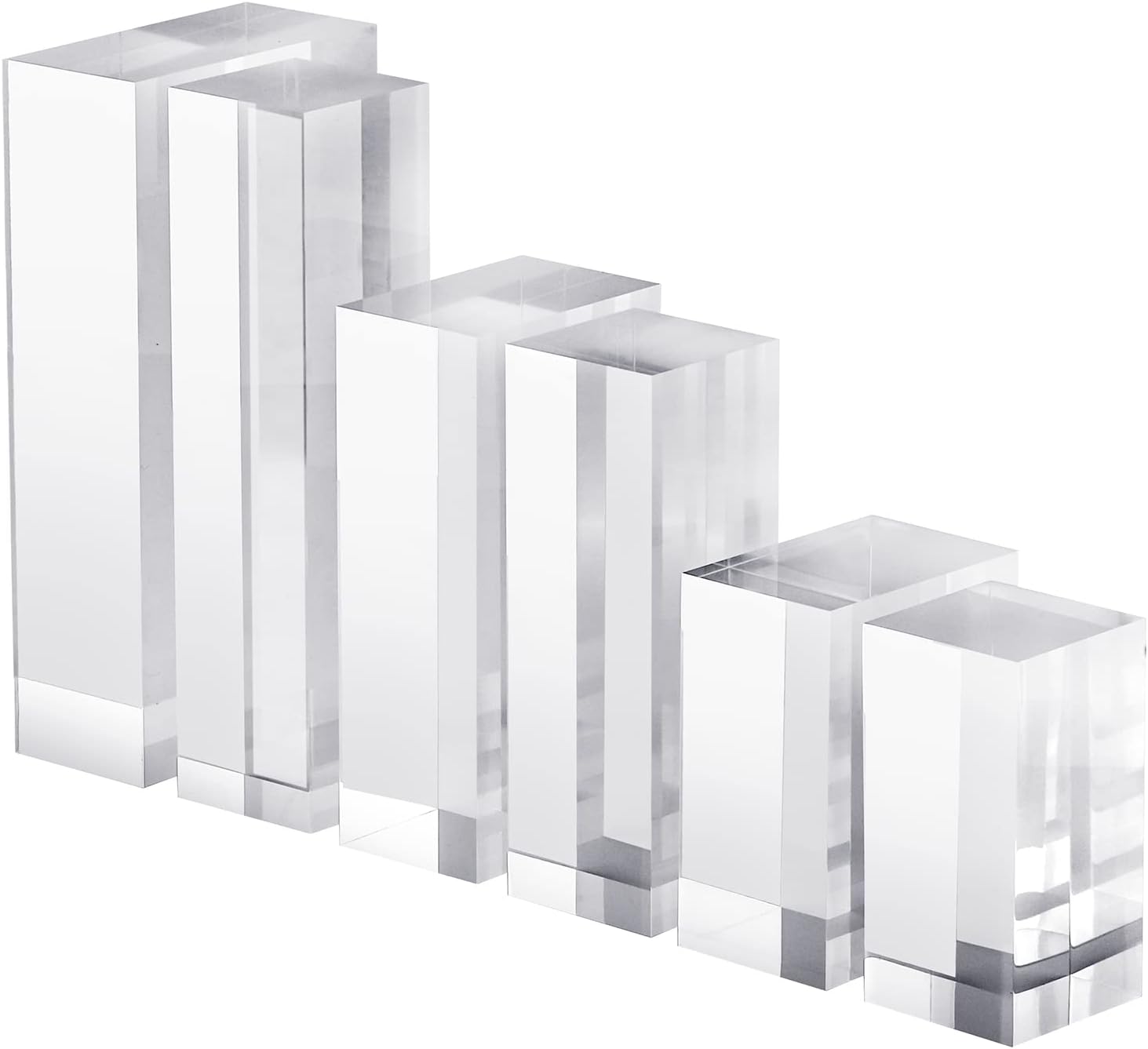 CiaoHER Clear Acrylic Cube Display Stand 2in Thick