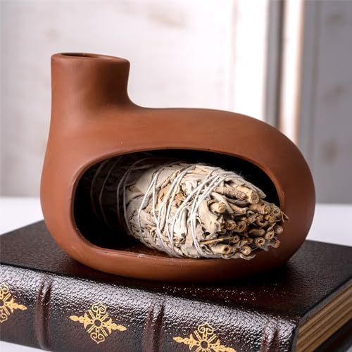 Terracotta Palo Santo Holder - Modern Chiminea Incense Burner