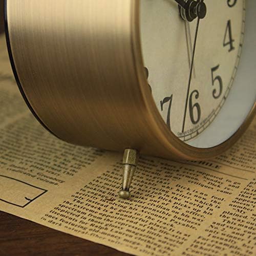 Maxspace Metal Golden Table Clock with Loud Alarm