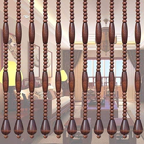 HAPPLiGNLY Beaded Door Curtains 55 Strands Brown Retro Decor