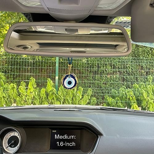Turkish Blue Evil Eye Car Hanging Ornament Set of 2