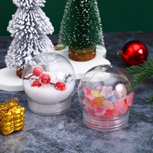 BESTOYARD 20-Pack 3-Inch Snow Globe DIY Kit