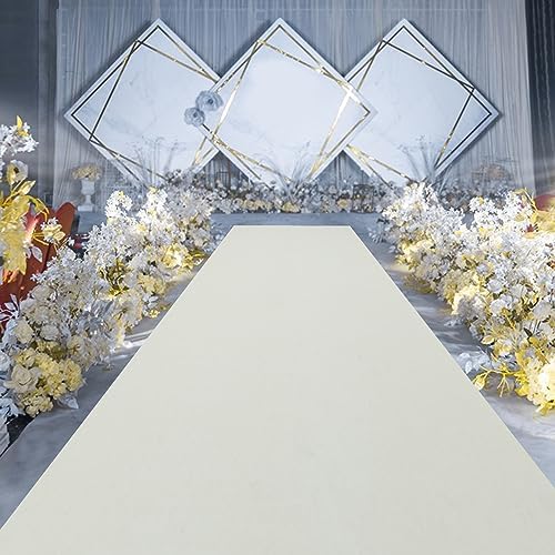 DYNAMI White Thick Carpet Runner 3x33ft 360 GSM Runway Rug