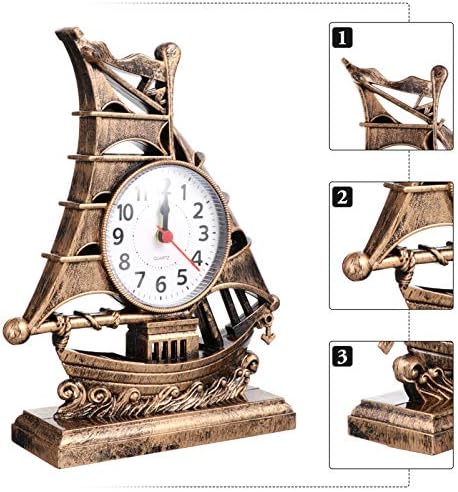 Retro Sailboat Alarm Clock Nautical Decor Timepiece