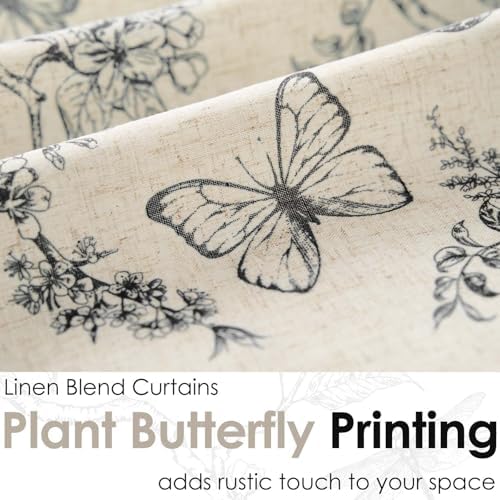 Lazzzy Floral Linen Valance for Kitchen Window