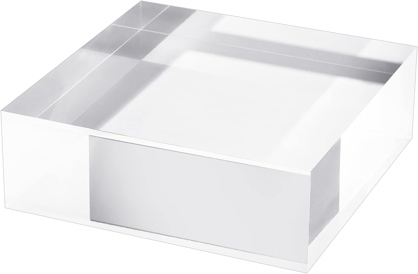 CiaoHER Clear Acrylic Cube Display Stand 2in Thick