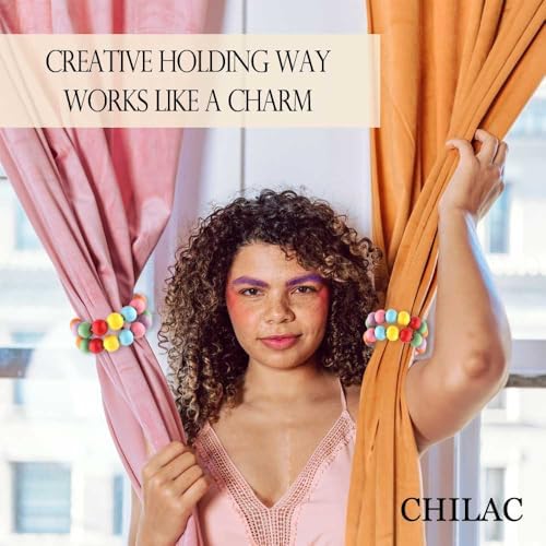Colorful Beaded Curtain Tiebacks with Magnetic Hook