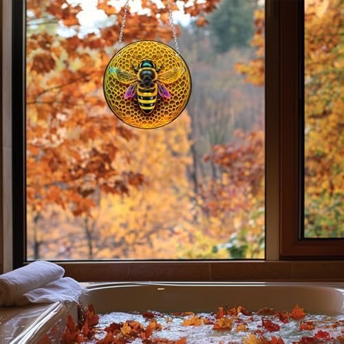Bee Acrylic Window Hanging Decor Suncatcher