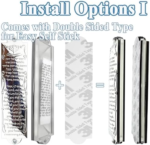 Zivosely Adhesive Mezuzah with Scroll for Door Frame