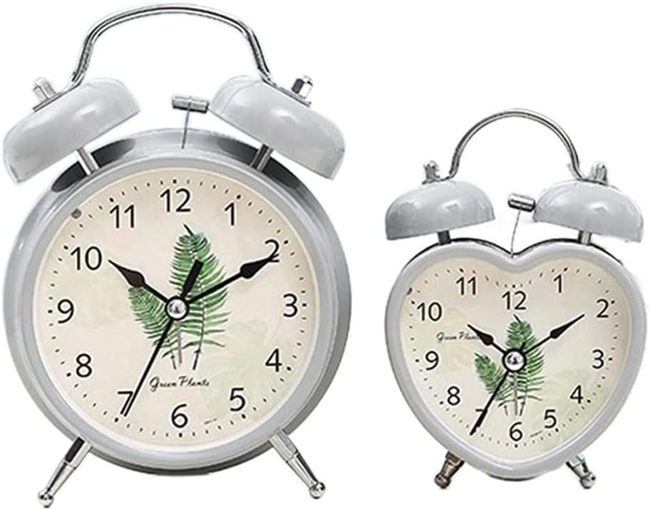 Metal Silent Alarm Clock with Night Light