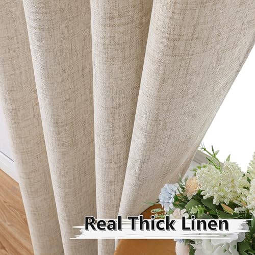 Tollpiz Linen Valance 54 x 16 Inch Semi Sheer Curtain Drape