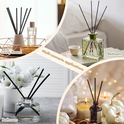 120 Pcs Black Reed Diffuser Sticks for Home Office Spa