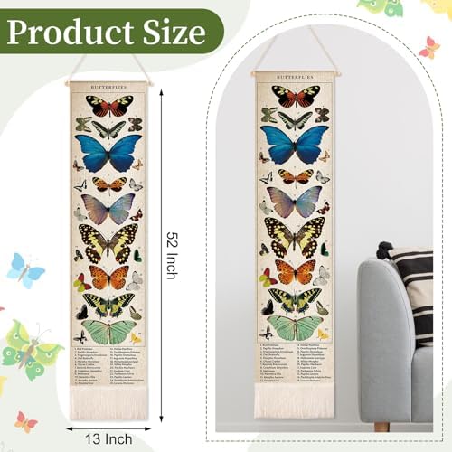 Geetery Vintage Butterfly Vertical Wall Art