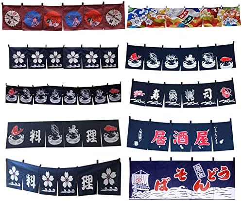 Japanese Sushi Restaurant Banner Noren Valance Curtain 43x210CM
