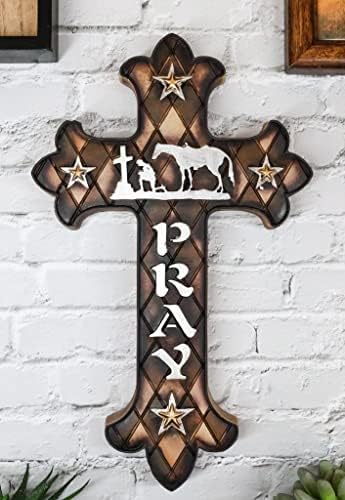 Ebros Gift Inspirational Wall Cross Sculpture
