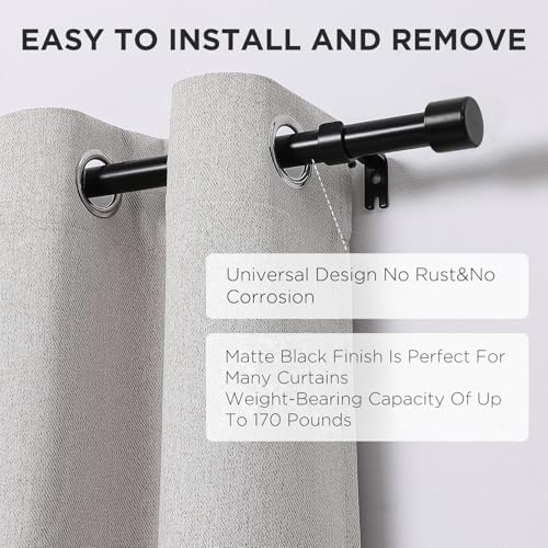 Joydeco Adjustable Curtain Rods 32-120 Inches 1 Inch Diameter