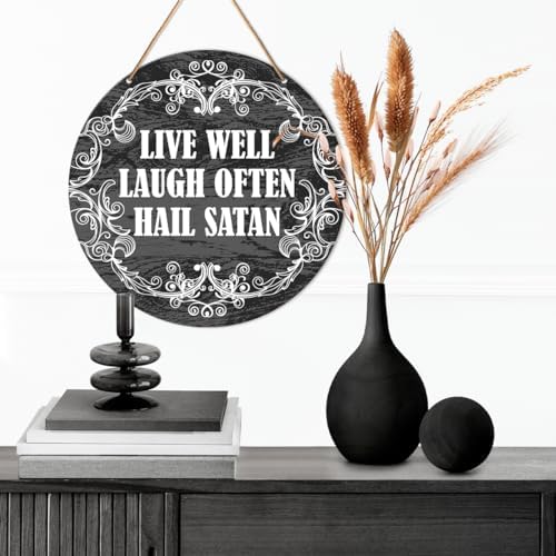 Gothic Wall Decor Satanic Hanging Sign for Gothic House