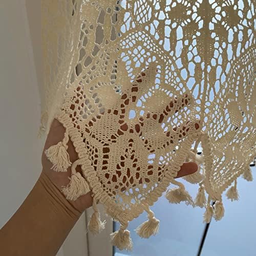 Retro Crochet Valance for Kitchen Window 1 Panel