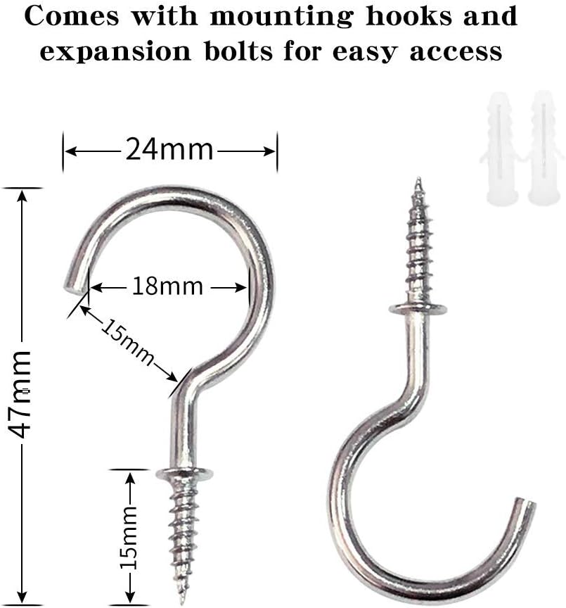 BEL AVENIR Curtain Tiebacks with 2 Metal Hooks 2 Pack