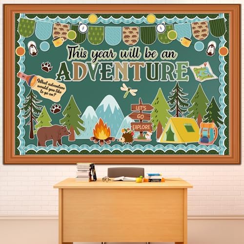 Funrous Camping Bulletin Board Set for Classroom Decorations