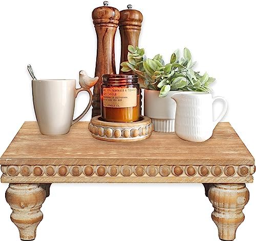 Farmhouse Style Wooden Risers for Decor Large 12x16 Inch