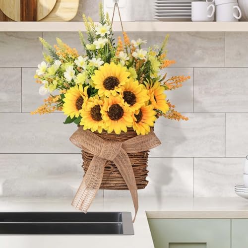 Dolicer Sunflower Wreath 157 Inch Hanging Decor