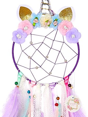QtGirl Unicorn Dream Catcher Wall Decor for Kids