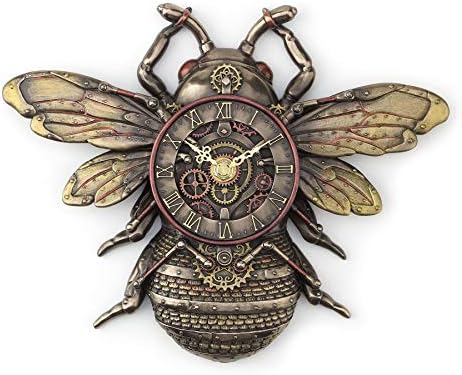 Veronese Design 10 14 In Steampunk Bee Clock Wall Sculpture