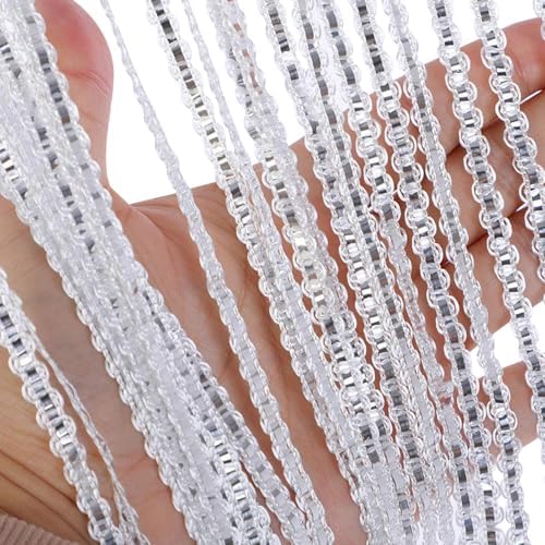 1 Panel String Curtain 79x39 Inch Beaded Fly Screen Tassel Door Divider