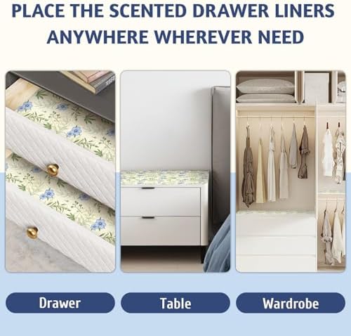 SCENTORINI Scented Drawer Liners 143 x 196 Inch 6 Sheets